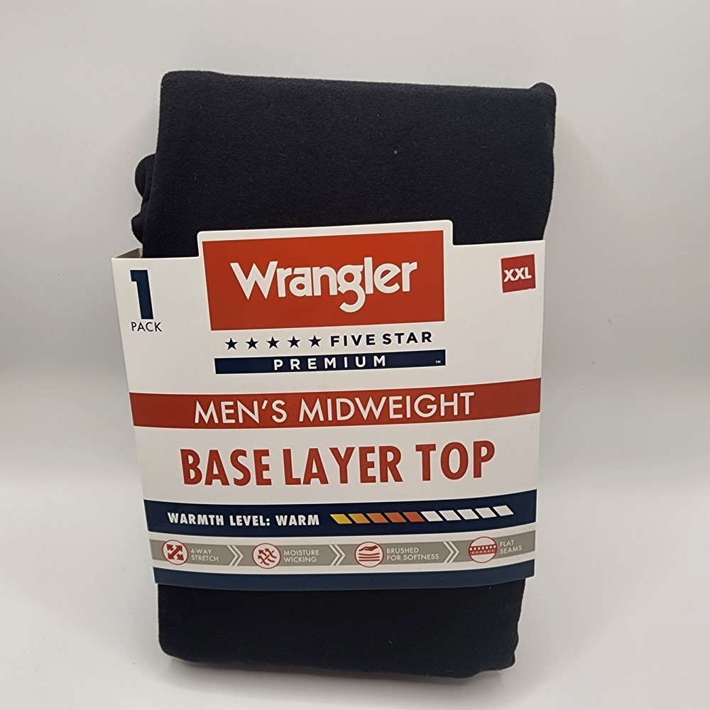 Mens Wrangler Midweight Base Layer Shirt (Size 2XL) BRAND NEW IN PACKAGE